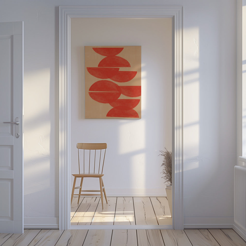 Crimson Symmetry | Canvas