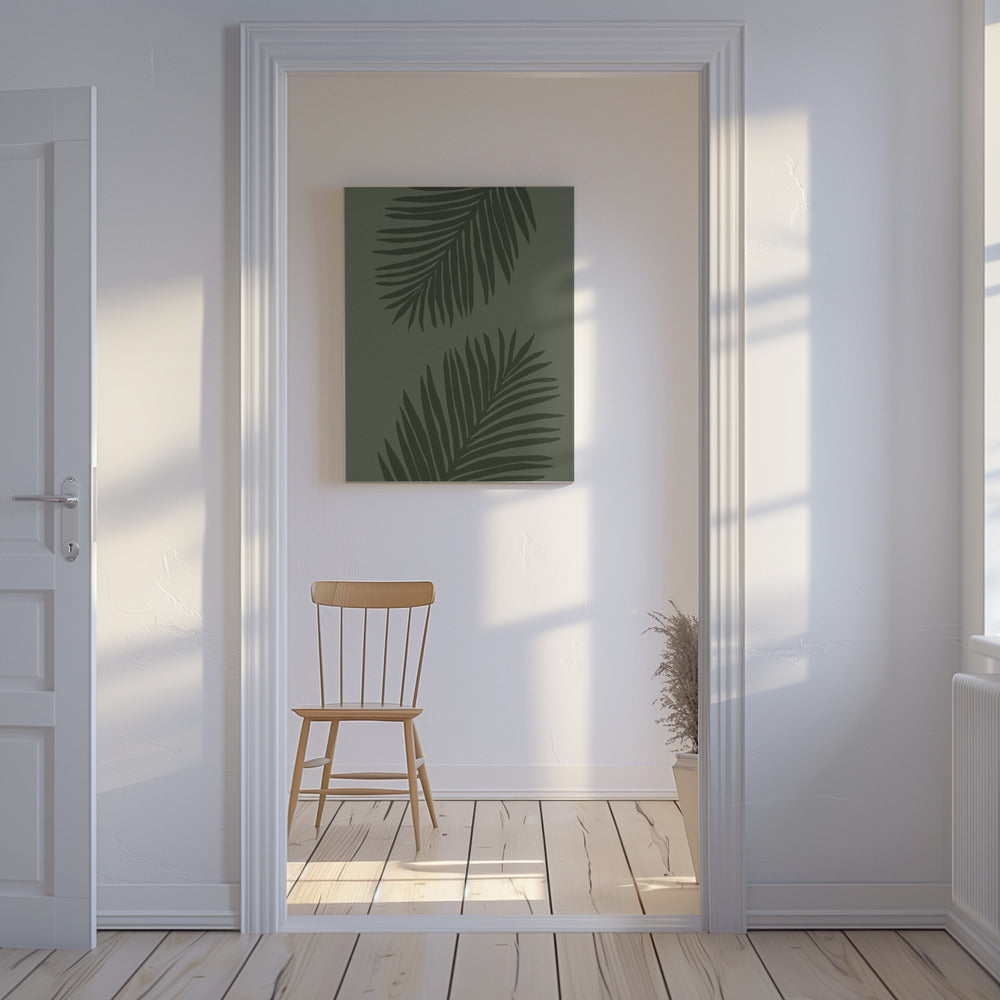 PALM LEAF 05 ALL GREEN | Canvas