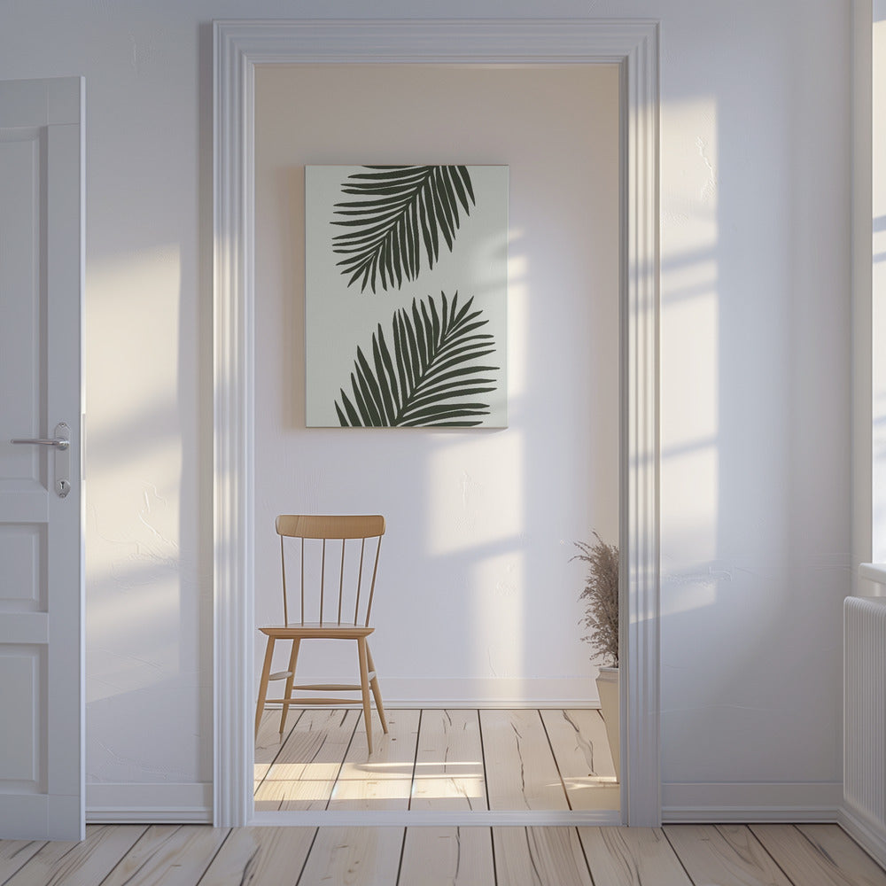 PALM LEAF 04 GREEN | Canvas