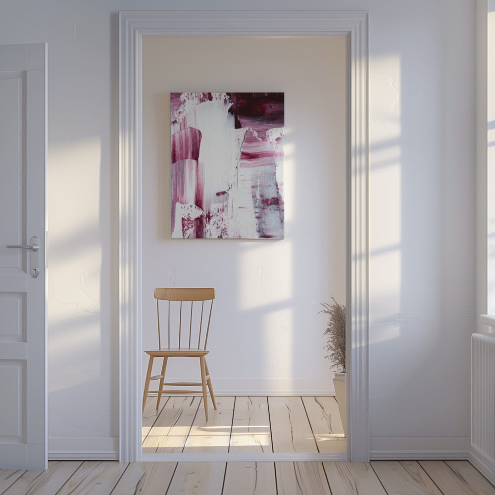 Crimson Strokes | Canvas