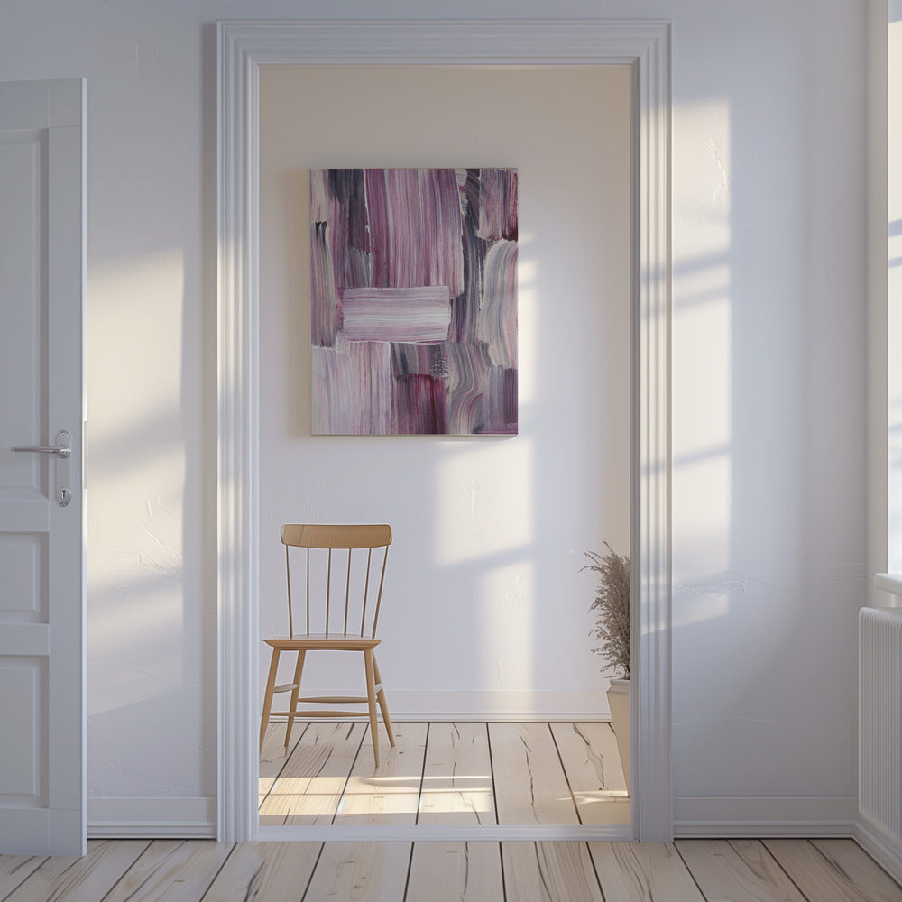 Bold Brushstrokes in Shades of Violet and Pink | Canvas