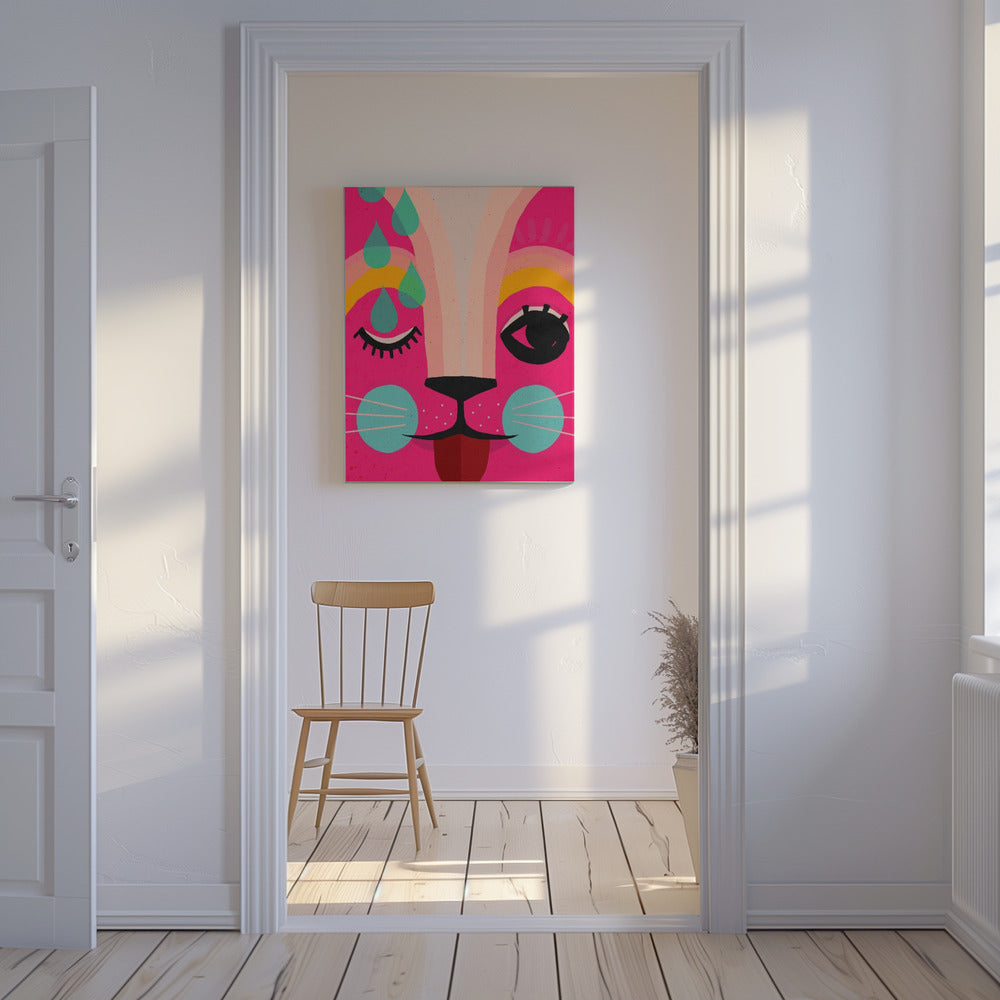 Vibrant Feline Dreams | Canvas