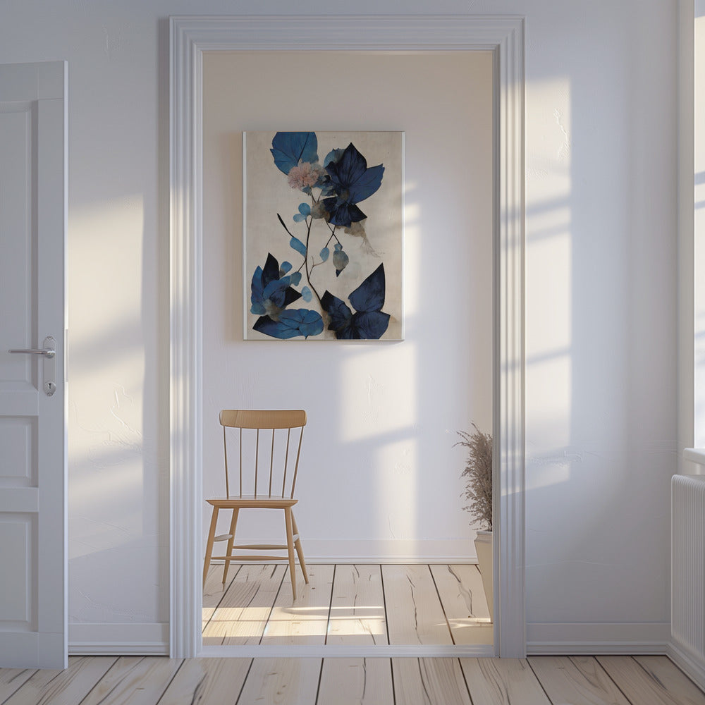 Blue Dry Flowers | Canvas