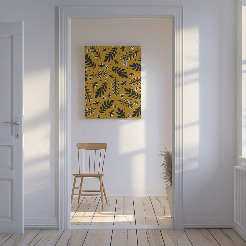 Golden Botanical Bliss | Canvas