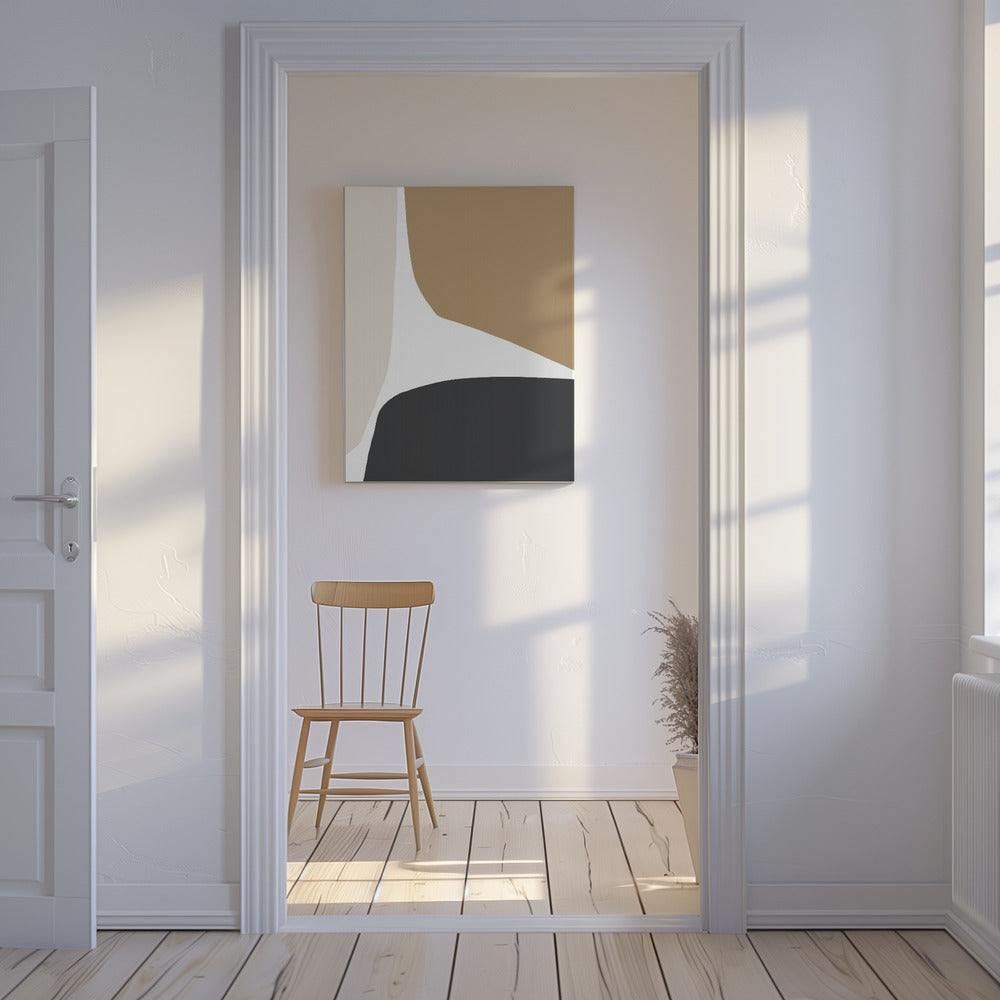 Geometric Shapes in Neutral Tones | Canvas
