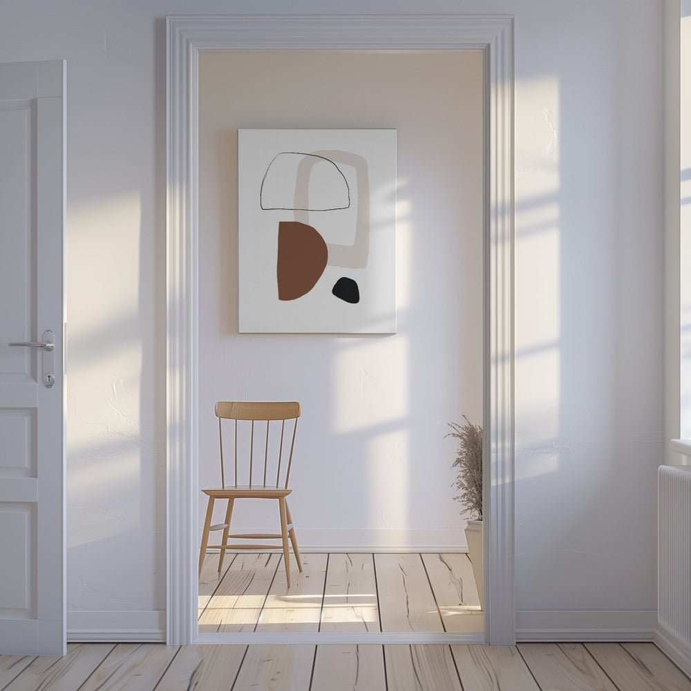Minimalist Geometric Shapes in Earthy Tones | Canvas