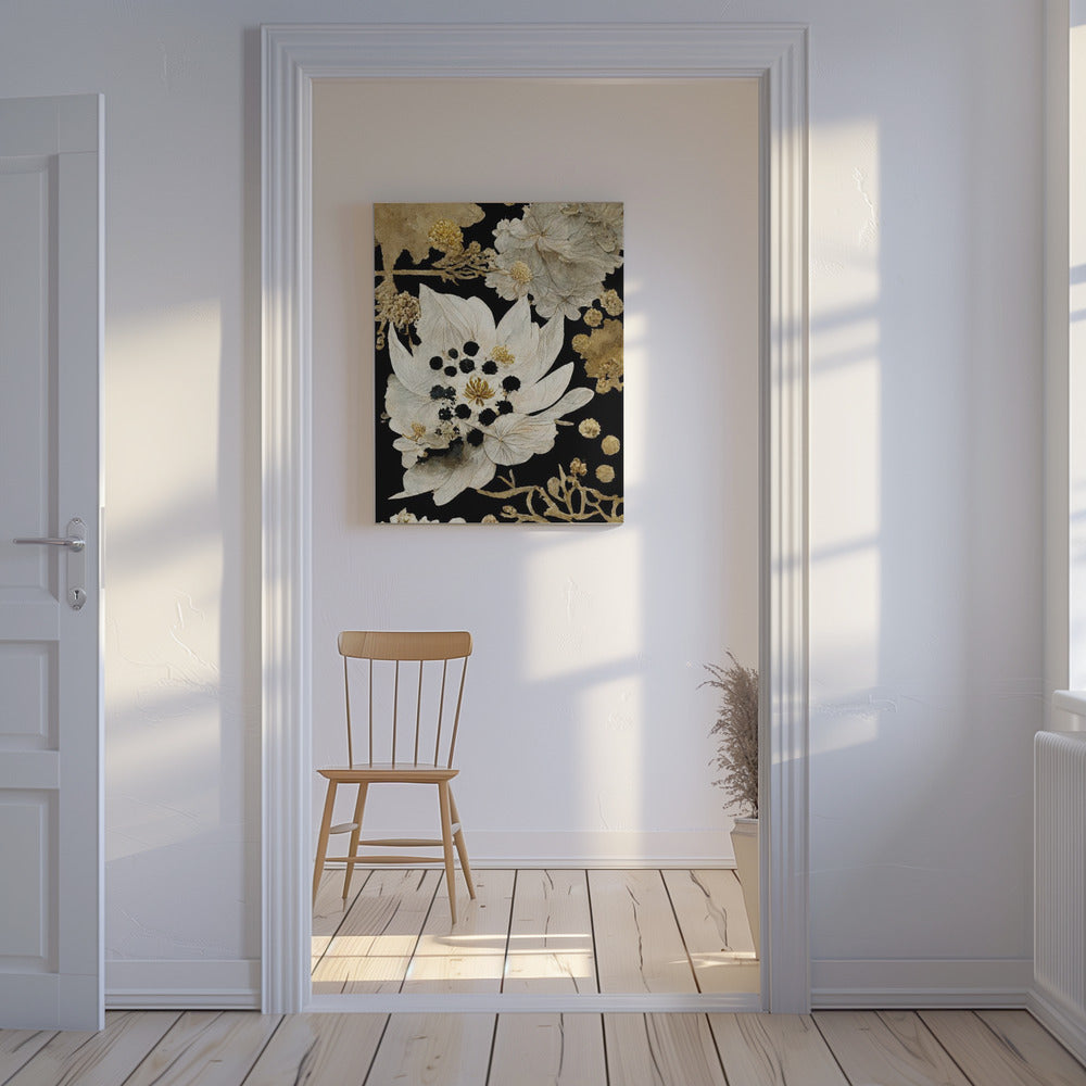 Golden Petal Bloom | Canvas