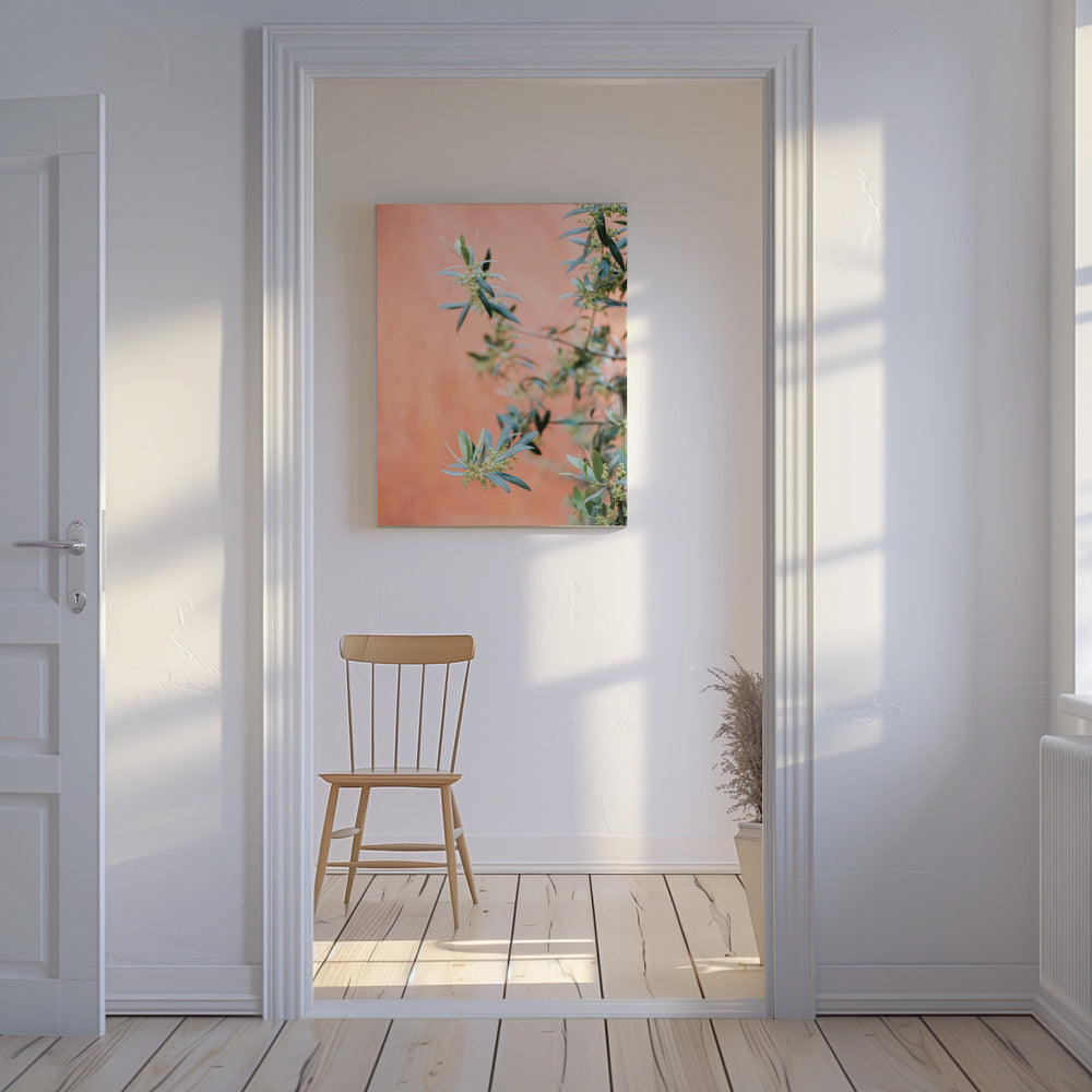 Green and coral | Canvas