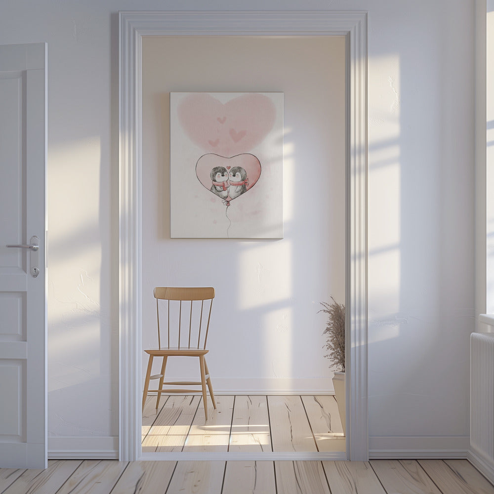 Penguin in love | Canvas