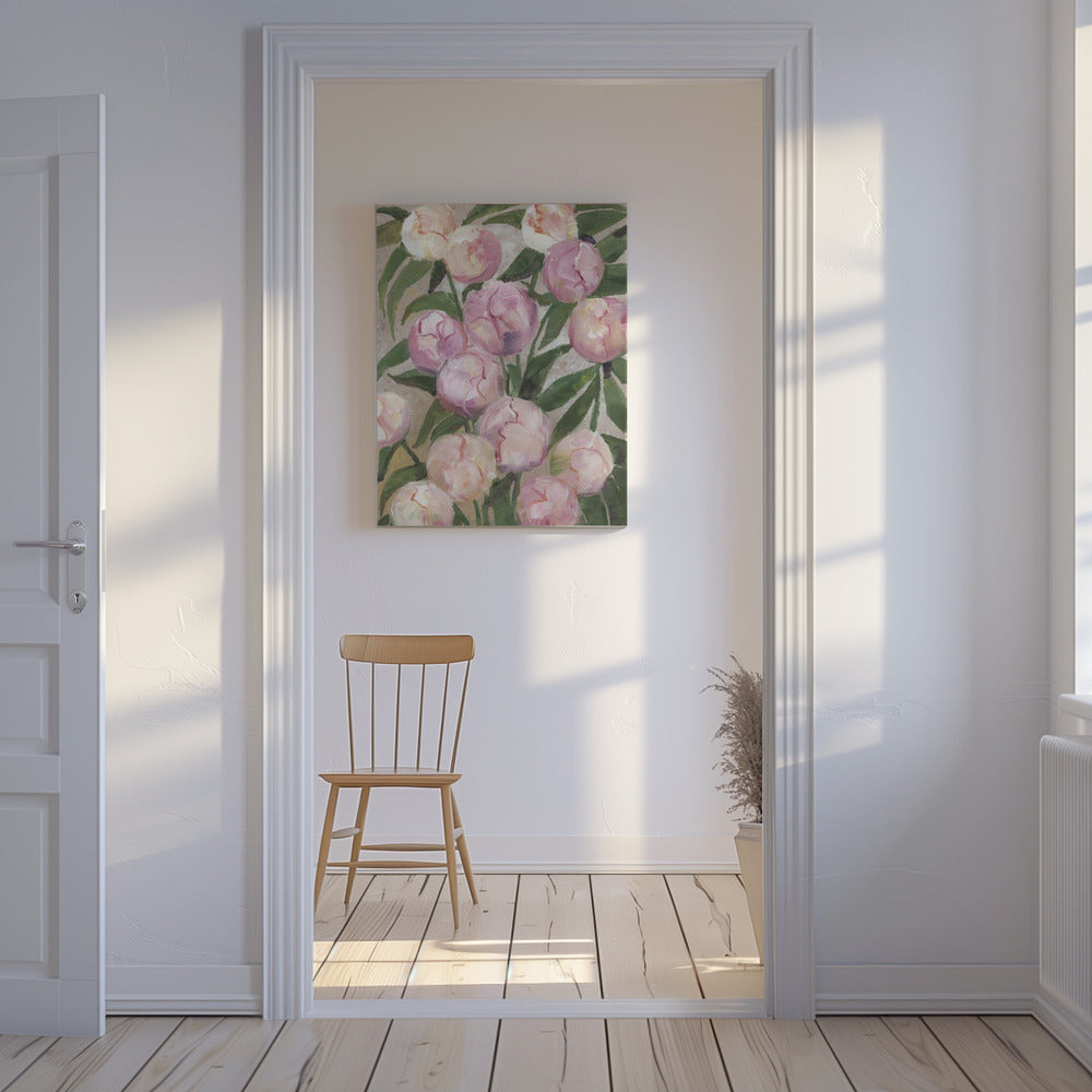 Valenty painterly peonies | Canvas