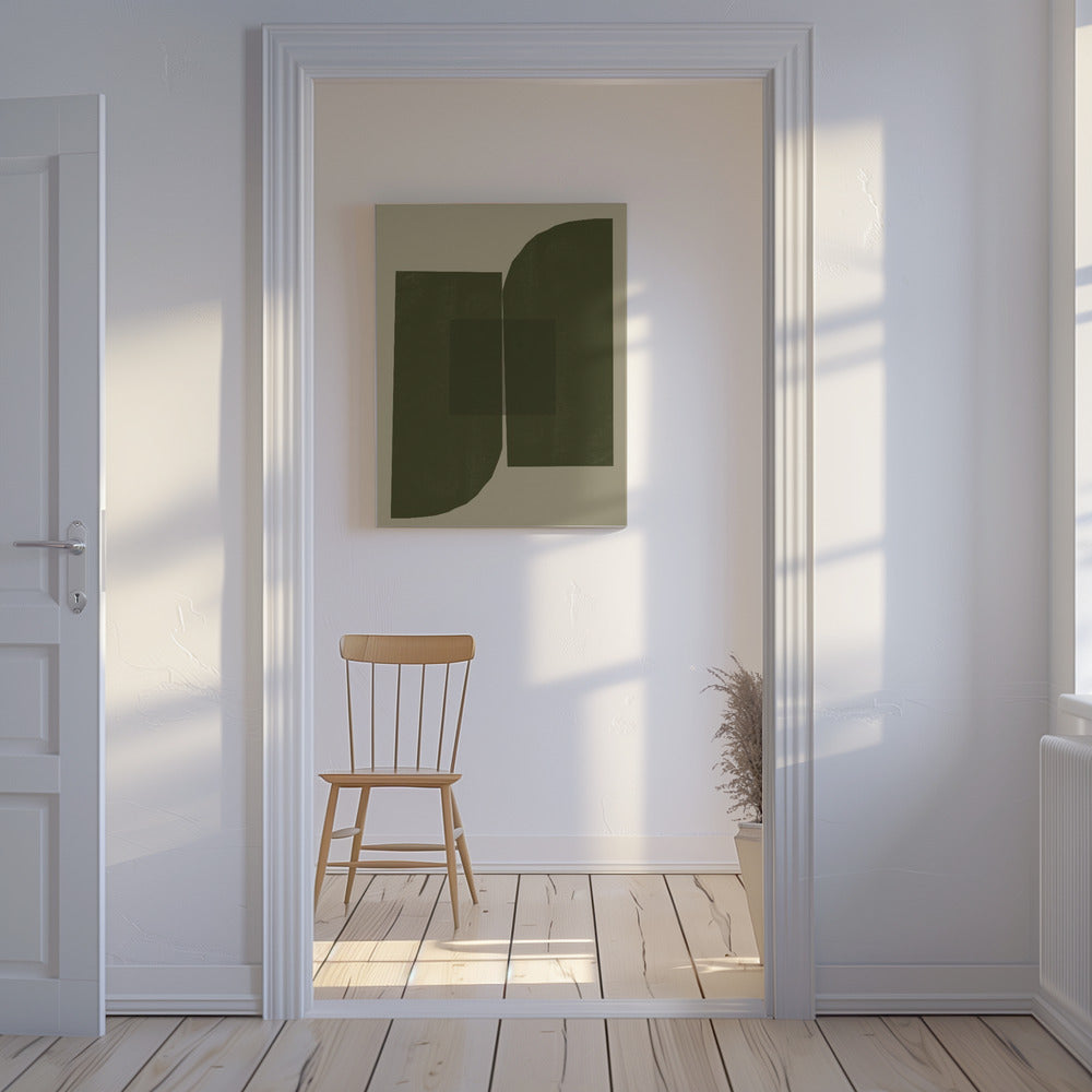 Dark Geometric Forms | Canvas