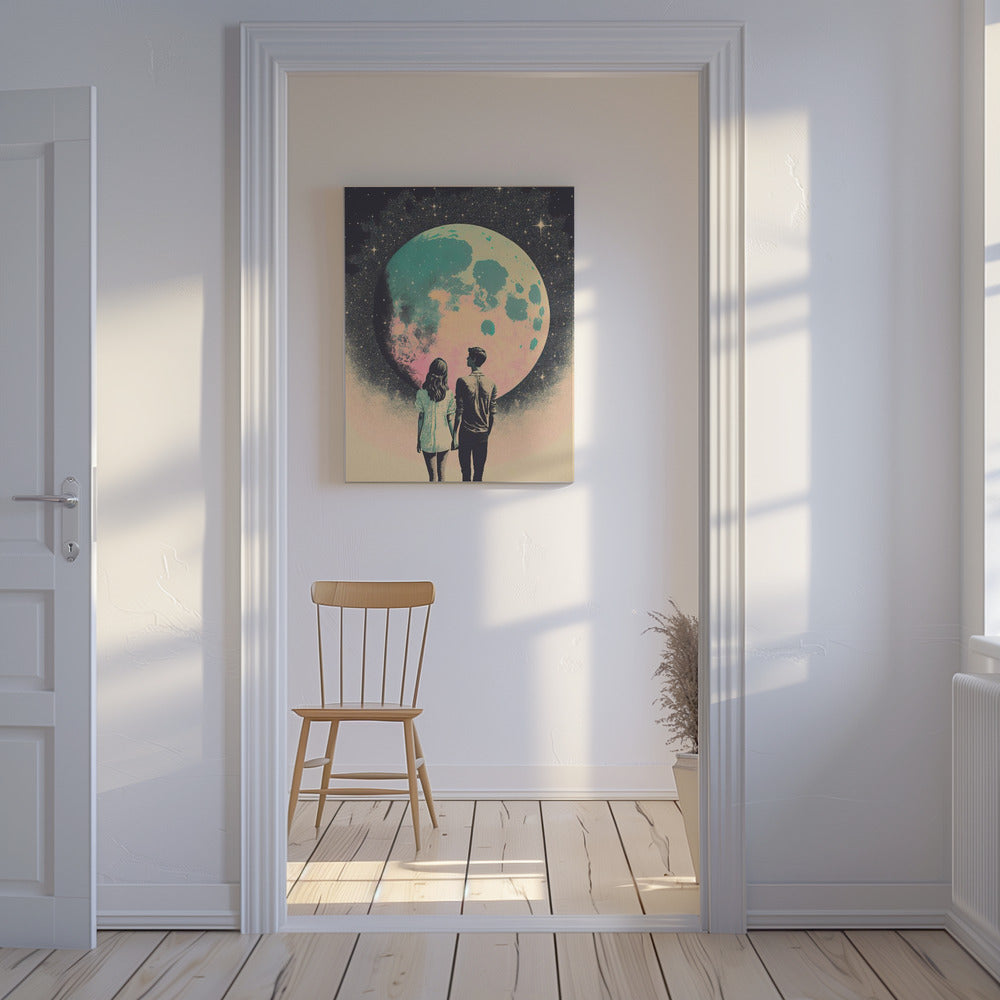 Lunar Lovers&#039; Journey | Canvas