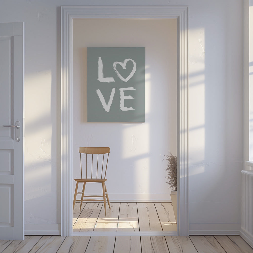 LOVE Toothy Green | Canvas