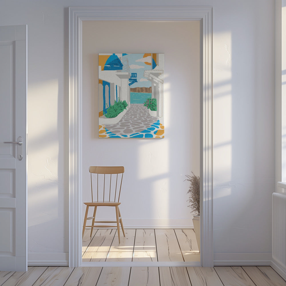 A Street in Greece | Canvas