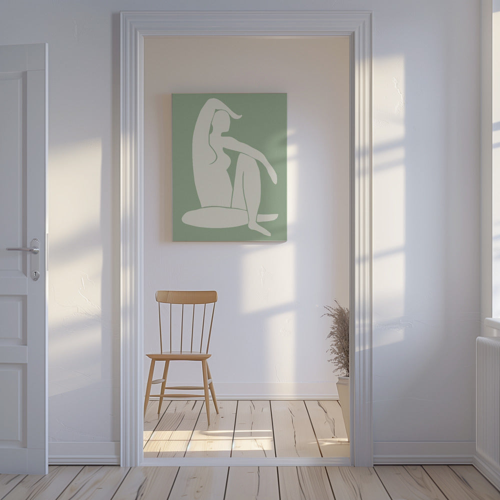 Figure Matisse Style Green | Canvas