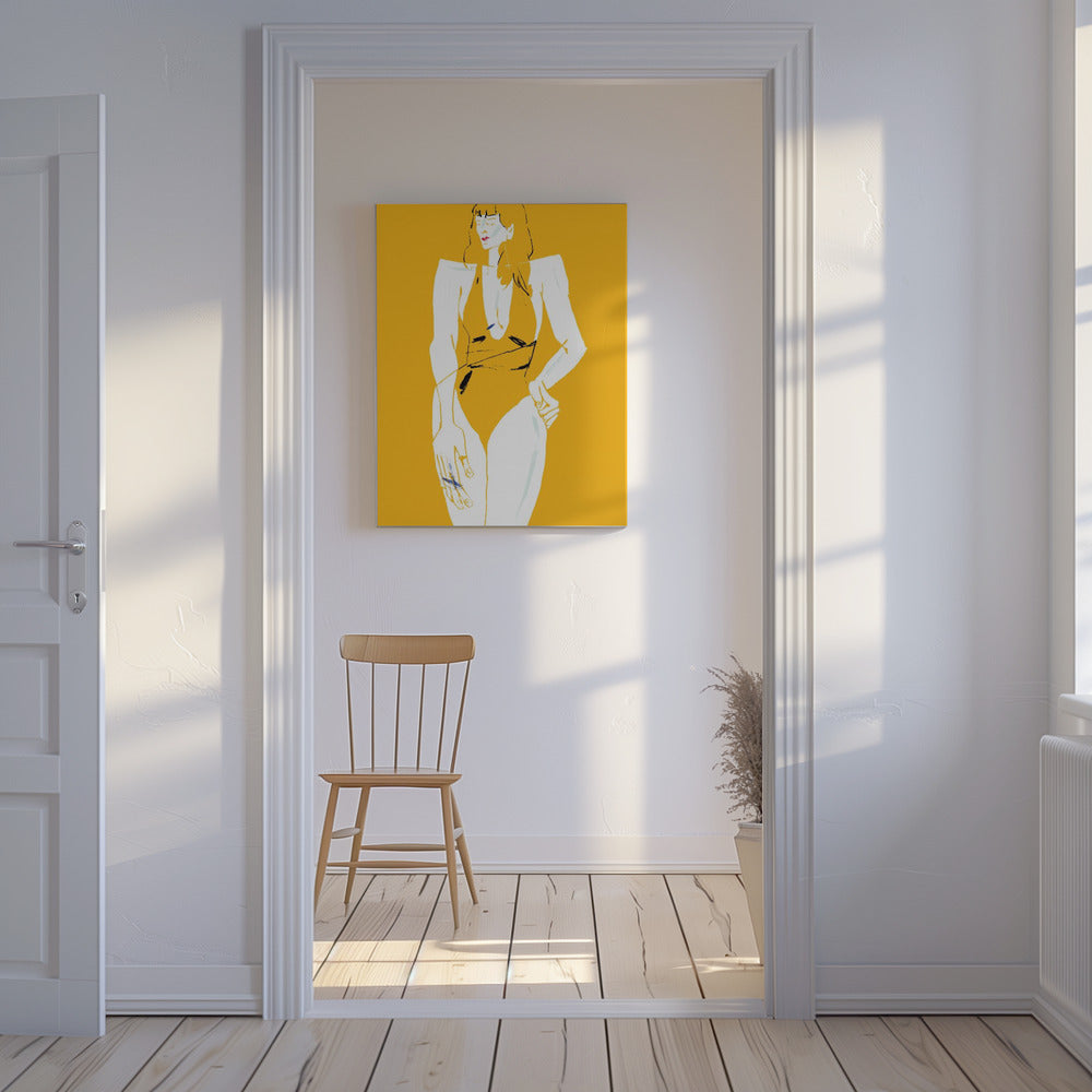 Girl in Bathing Suit Yellow | Canvas