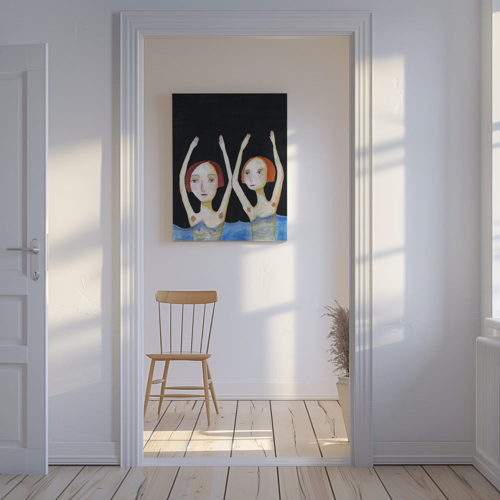 Swimming Girls | Canvas