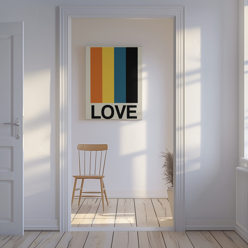 Retro Stripe LOVE Sundaze | Canvas