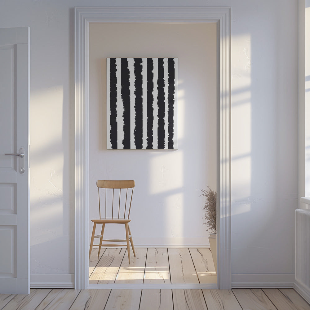 Vertical Stripes With Jagged Edges | Canvas