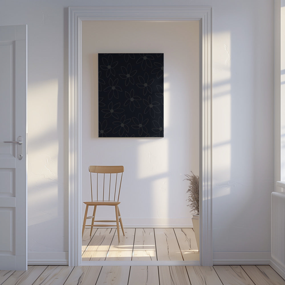 Black Airy Flowers | Canvas