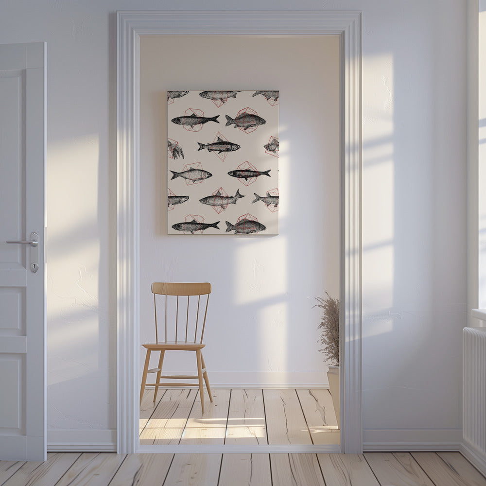 Fishes In Geometrics Nº4 | Canvas