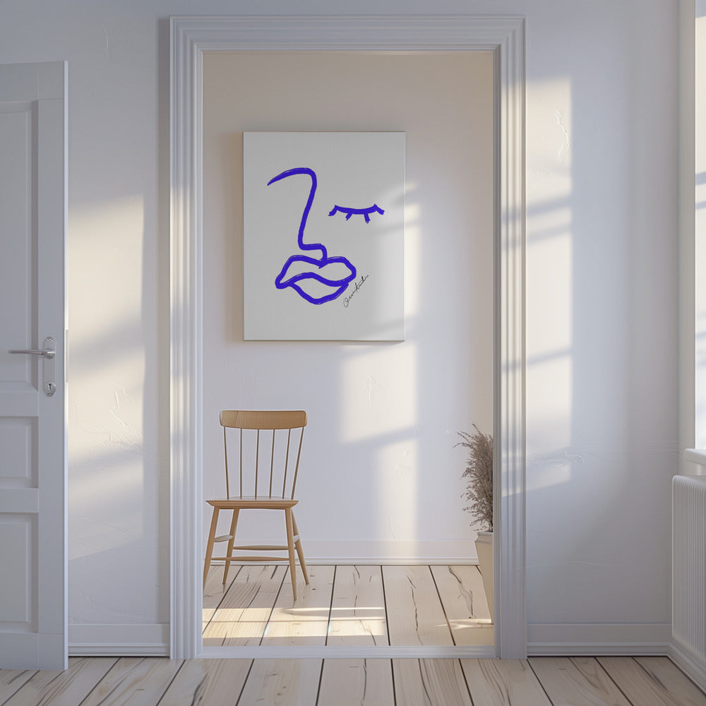 Blue Line Expression | Canvas