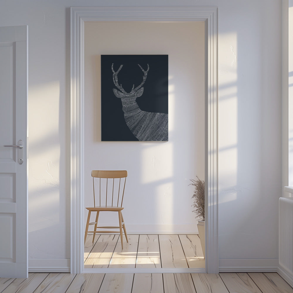 Stag Blue | Canvas