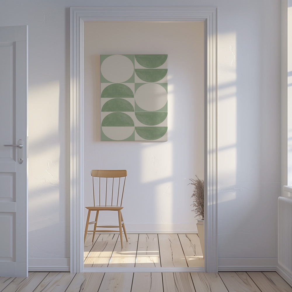 Geometrics in Green | Canvas