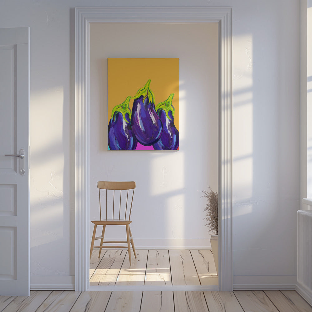 Groovy Aubergines | Canvas