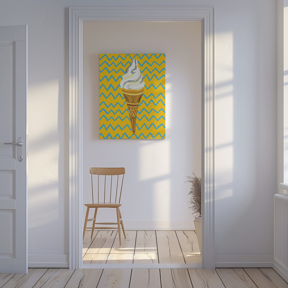 Ice Cream Yellow Zigzag | Canvas