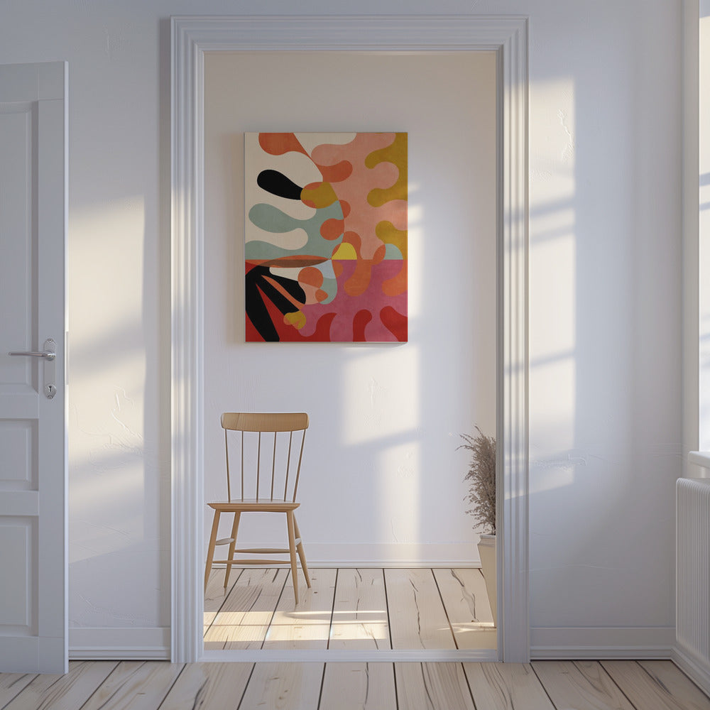 Warm Colors Bauhaus Geometry5 | Canvas