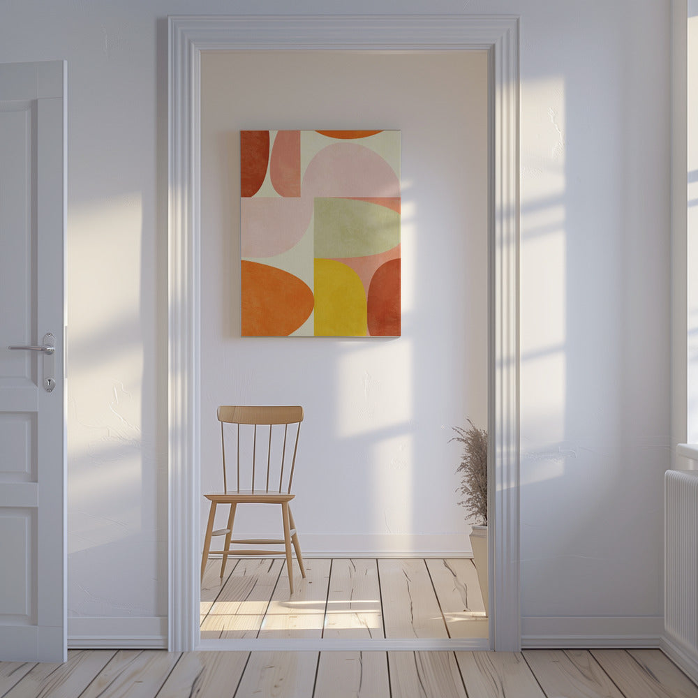 Warm Pastel Geometry | Canvas