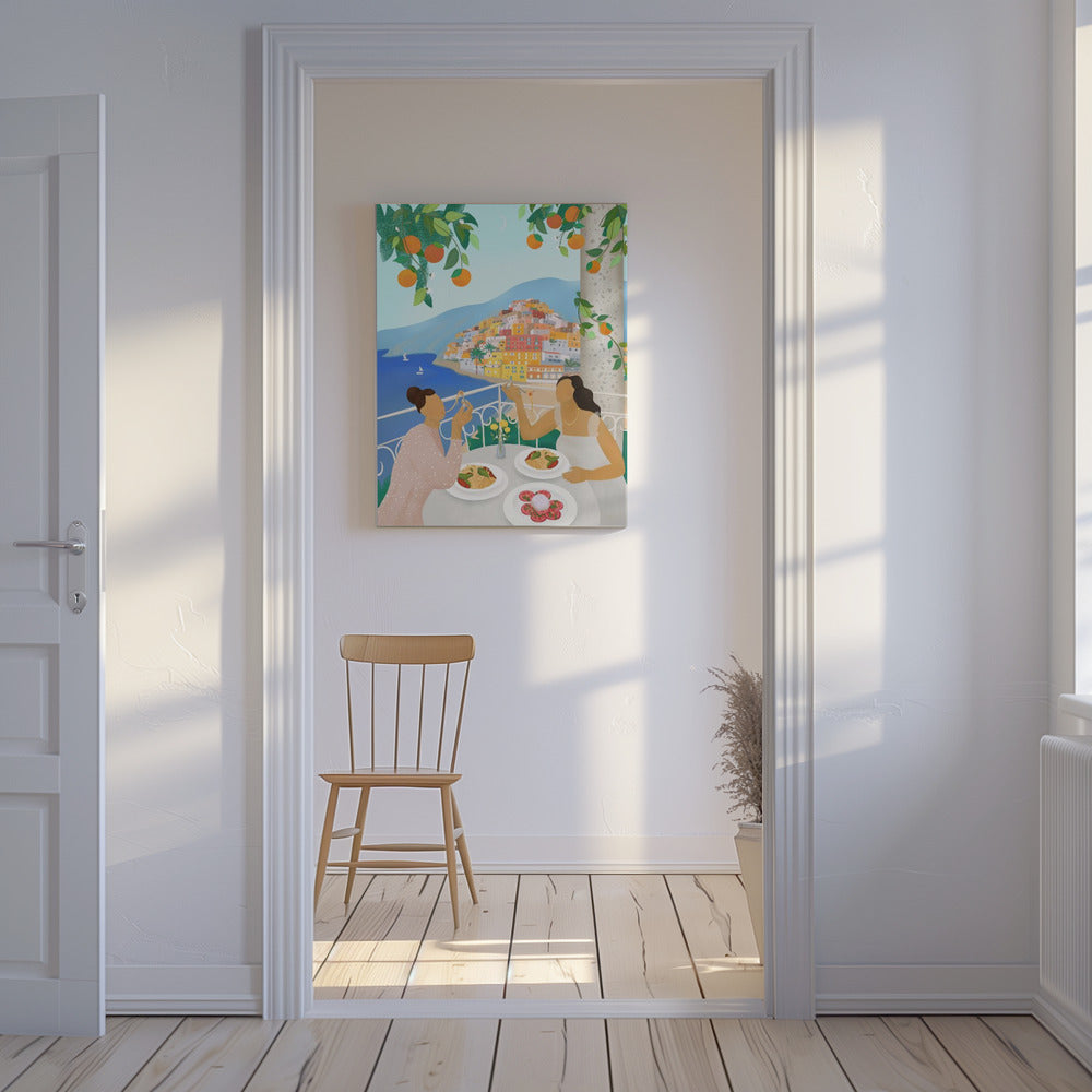 Girls in Positano | Canvas