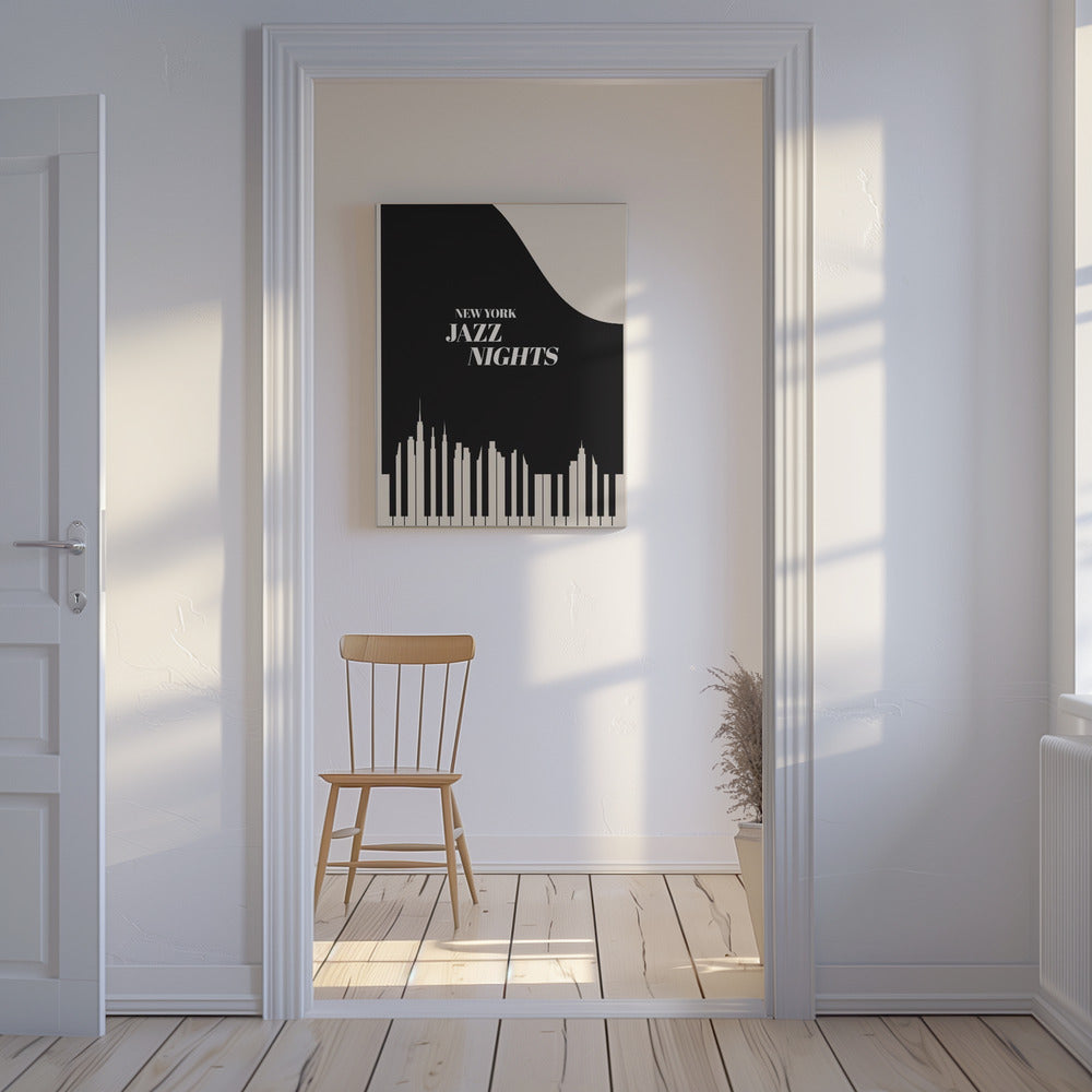 Jazz Nights Nyc   Black | Canvas