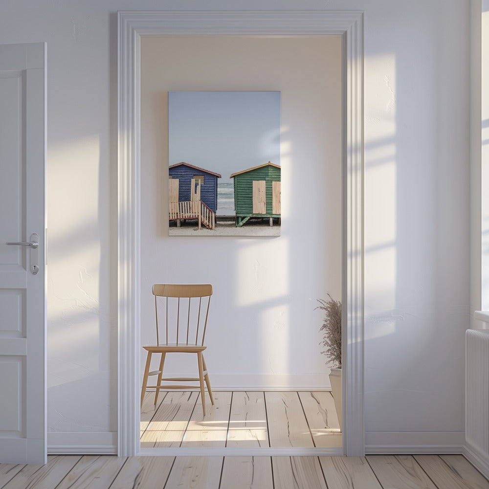 Coastal Huts Harmony | Canvas