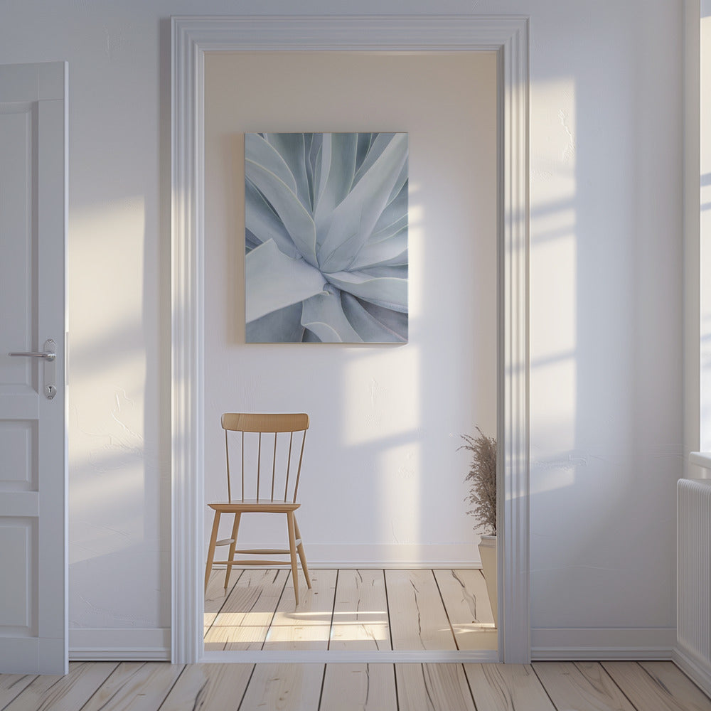 Silver Succulent Swirl | Canvas