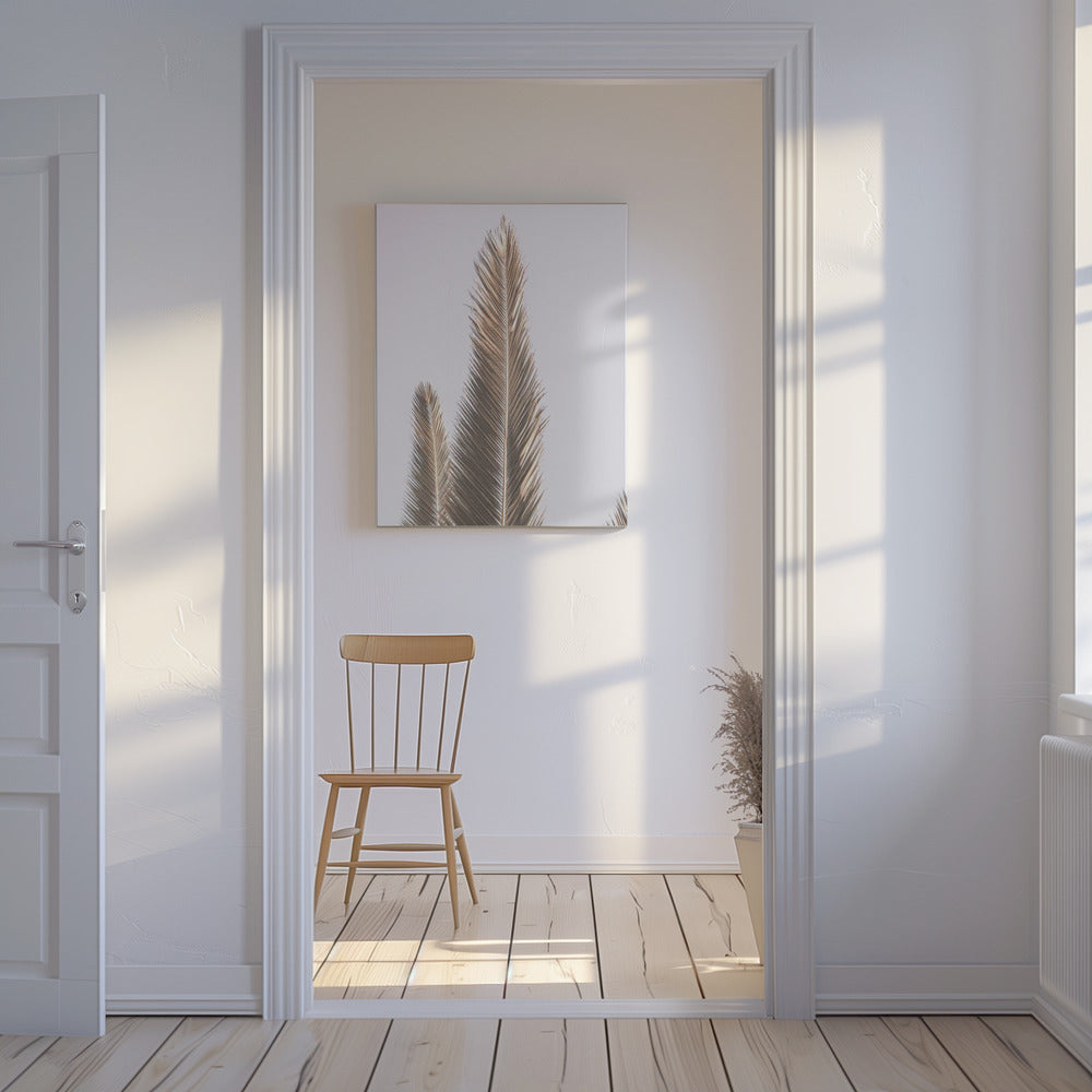 Golden Fronds Skyward | Canvas