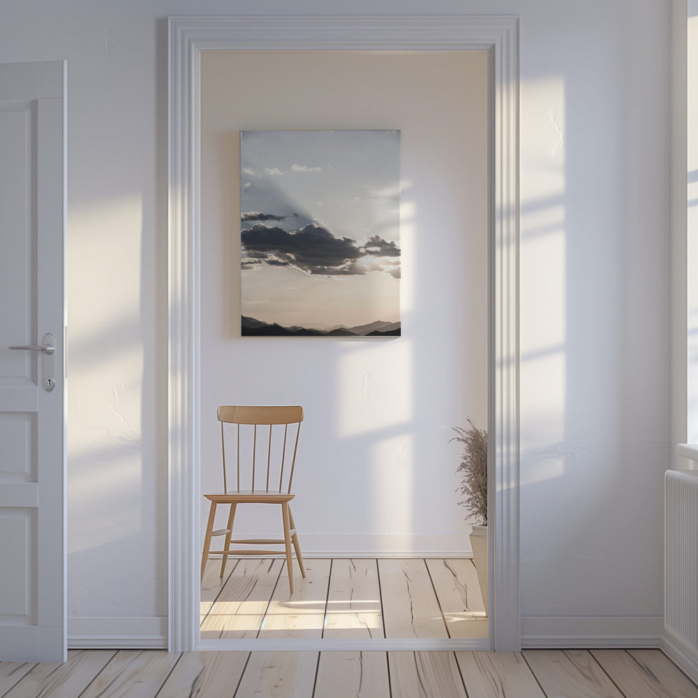 Mountain Landscape With Dramatic Clouds | Canvas