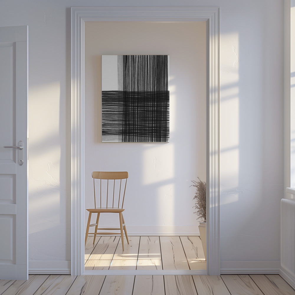 Black And Gray Lines Creating A Grid Pattern | Canvas