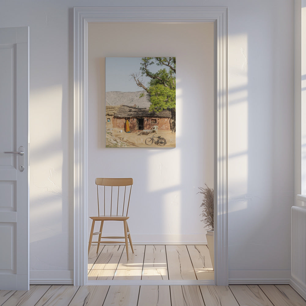 Rustic Indian Village Scene | Canvas