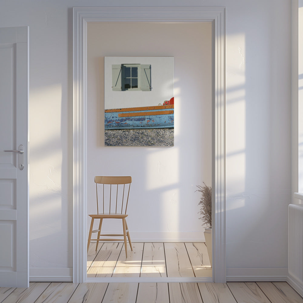 Pastel Hued Window With Shutters | Canvas