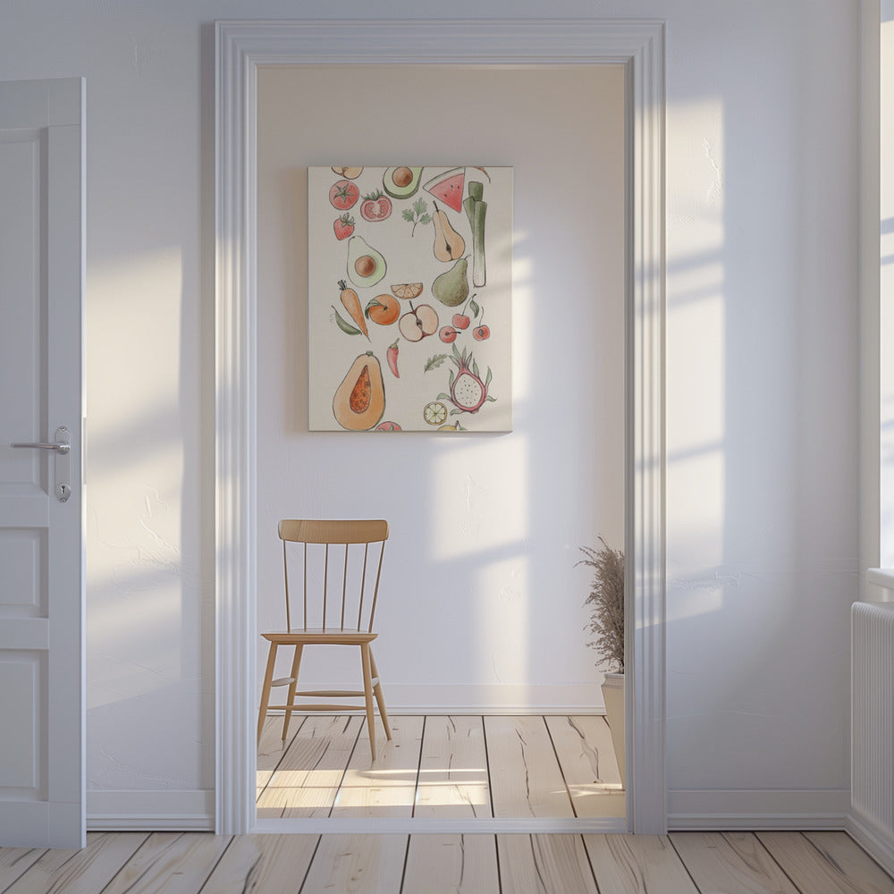 Tropical Vegetable illustration | Canvas