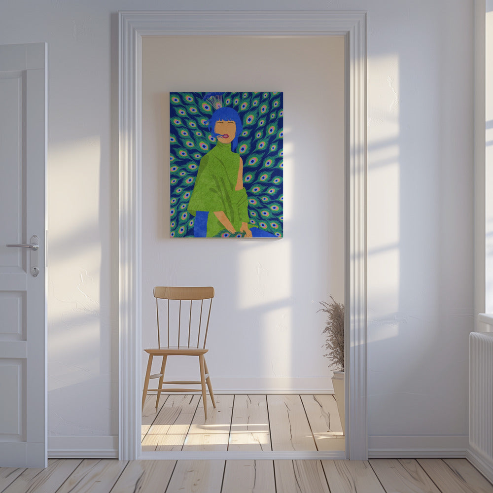 peacock woman | Canvas
