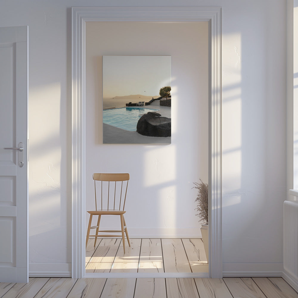 Birds Flying Over Swimming Pool | Canvas