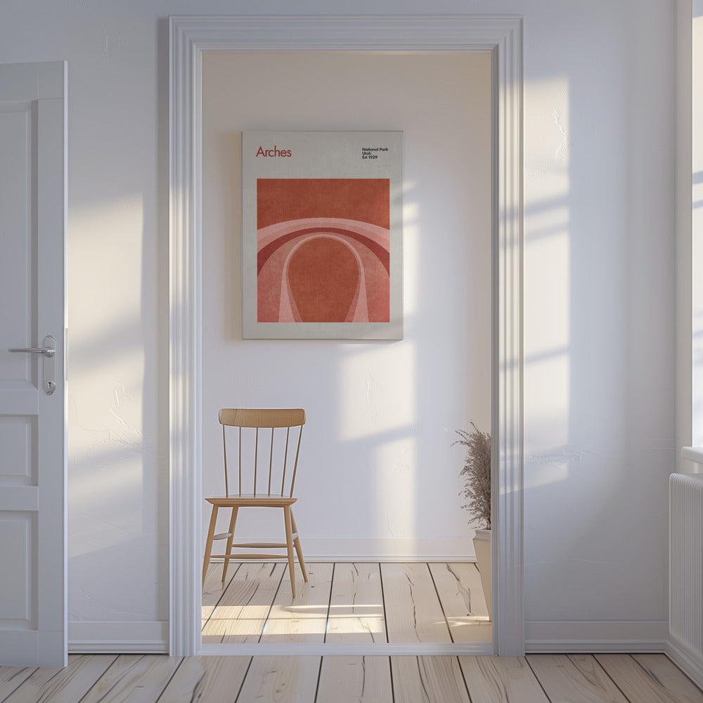 Crimson Curves | Canvas