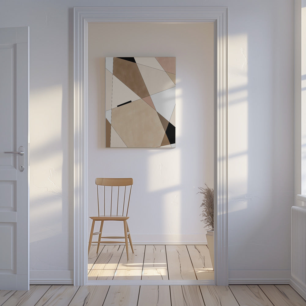 Geometric Beige art | Canvas