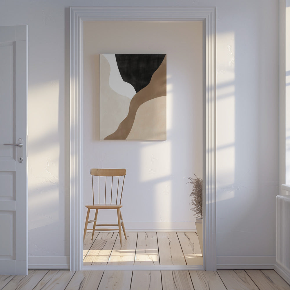 Abstract Beige and Brown Art | Canvas