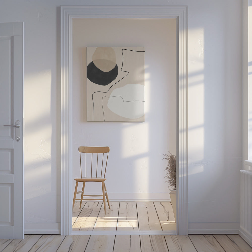 Organic Shapes &amp; Lines Painting | Canvas