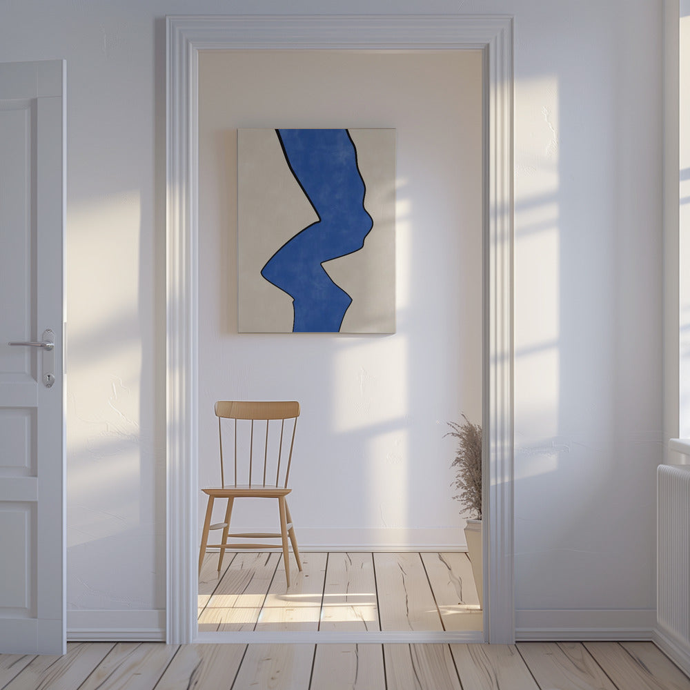 Bold Blue Contour | Canvas