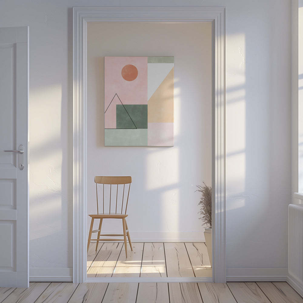 Pastel Tones With Minimalist Shapes | Canvas